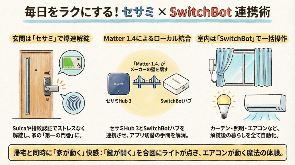 毎日をラクにするセサミとSwitchBotの連携術