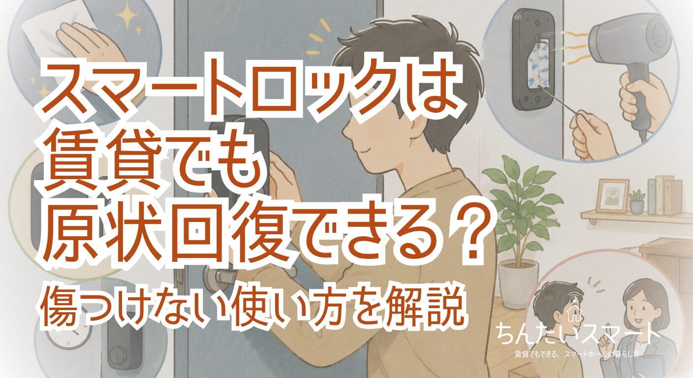スマートロックは賃貸でも原状回復できる？傷つけない使い方を解説