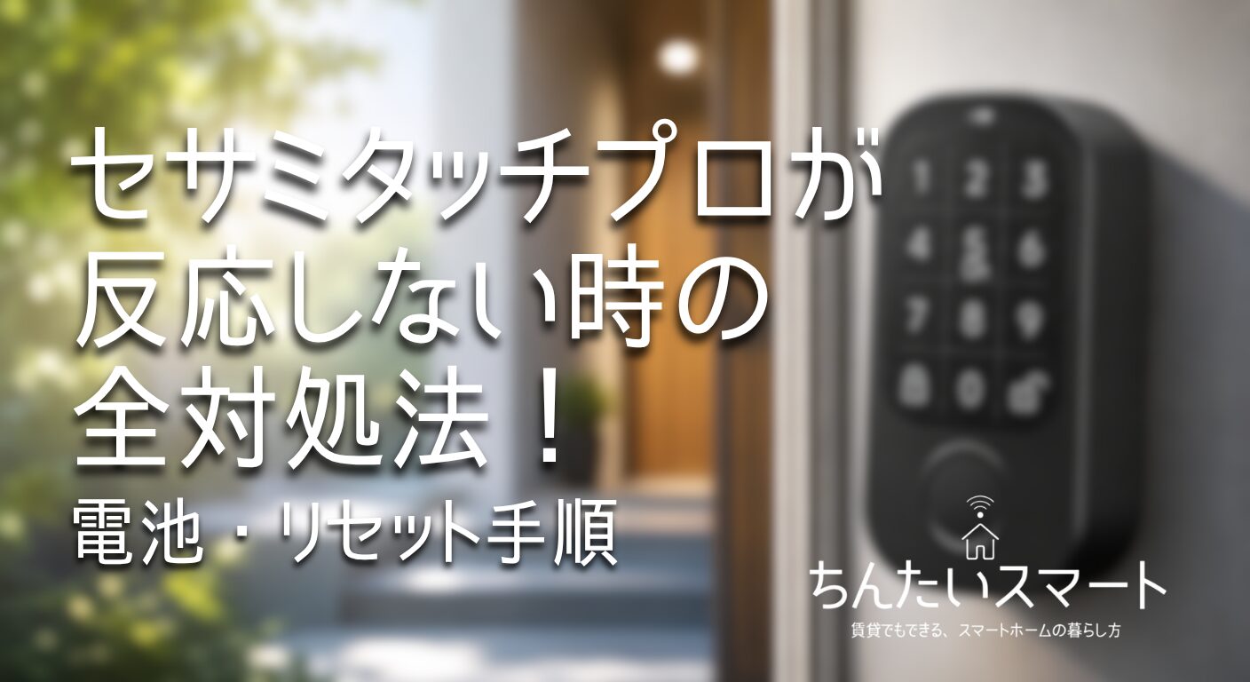 セサミタッチプロが反応しない時の全対処法！電池・リセット手順