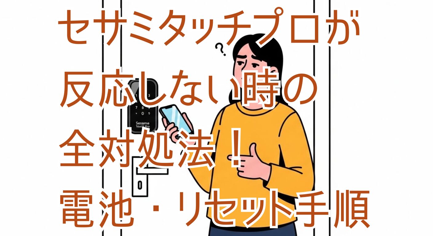 セサミタッチプロが反応しない時の全対処法！電池・リセット手順