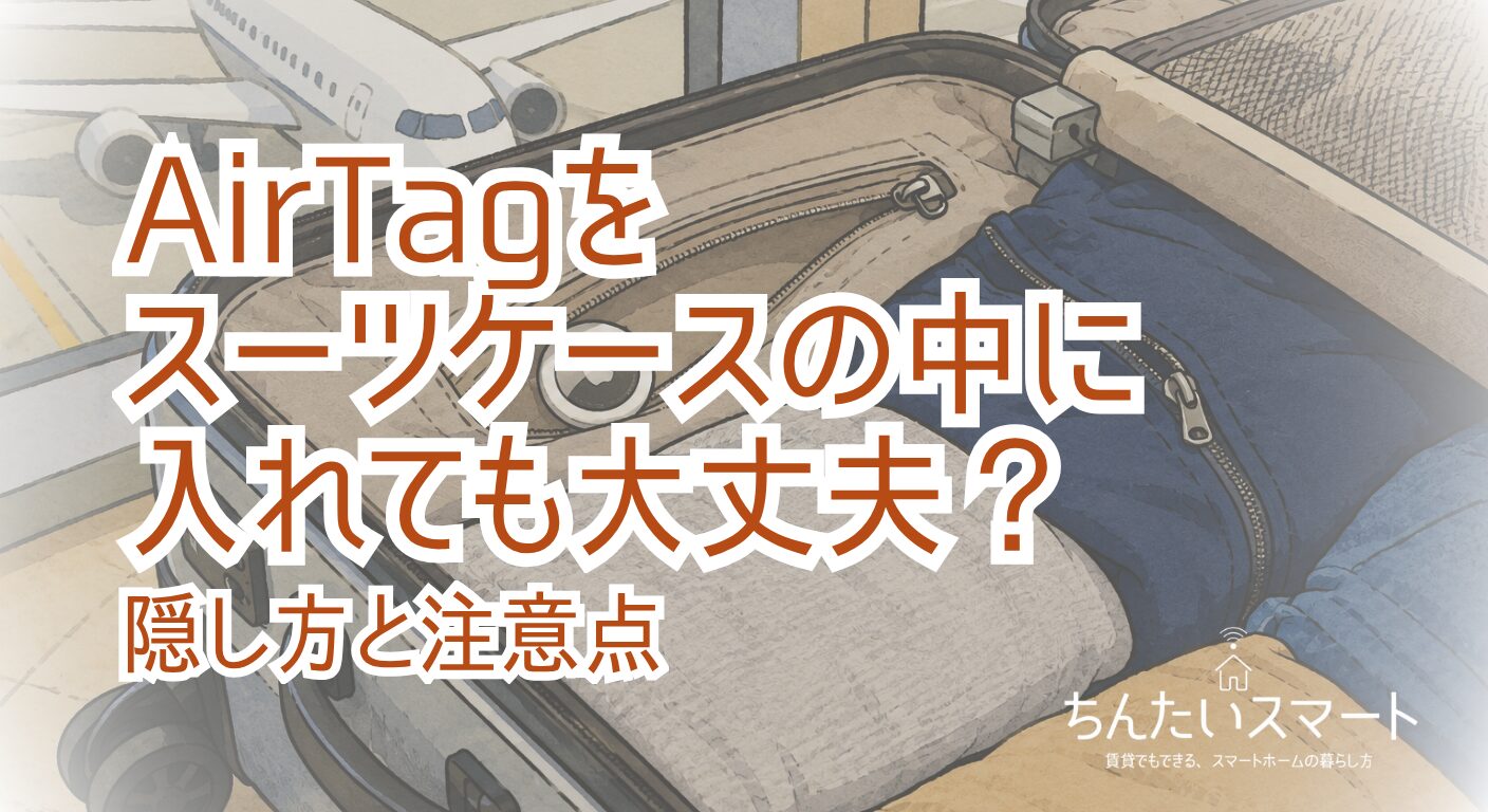 AirTagをスーツケースの中に入れても大丈夫？隠し方と注意点