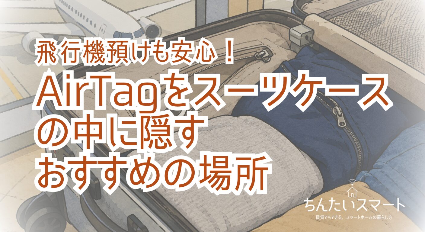 飛行機預けも安心！AirTagをスーツケースの中に隠すおすすめの場所