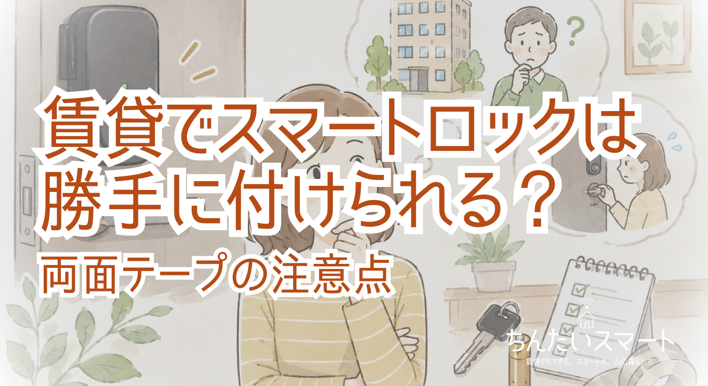 賃貸でスマートロックは勝手に付けられる？両面テープの注意点